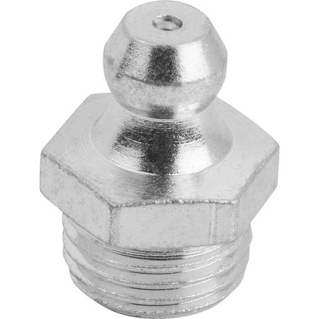 KIPP Conical Grease Nipple Straight, D=M06X1, Form:A, Steel, Hexagon K1132.1106100